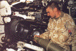 Inside a M109 howitzer
